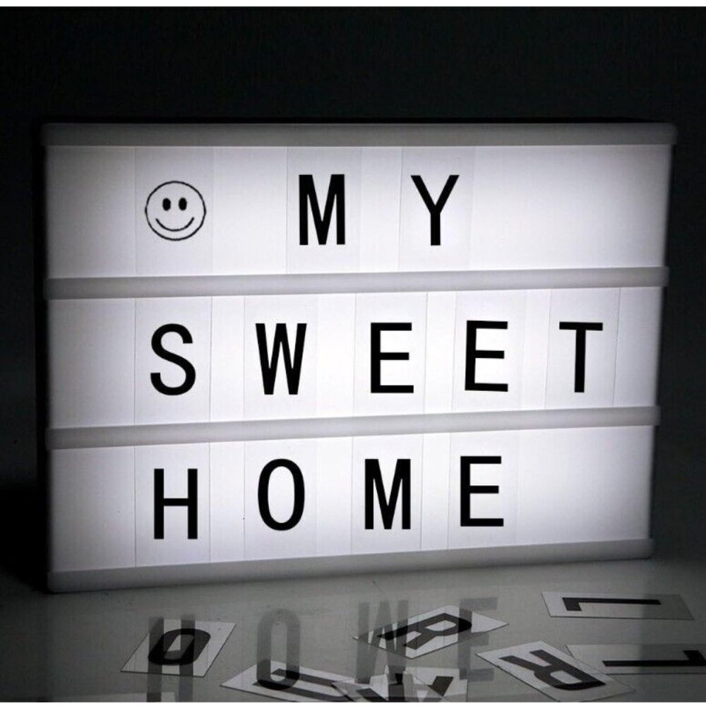 Cinema Light Box Message Board with Letters, A4 12" x 9" Size